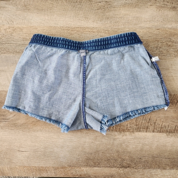 Aerie Drawstring Pull On Blue Denim Shorts - Picture 4 of 11